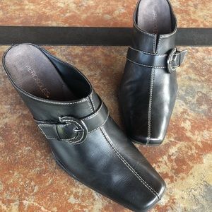 Aerosoles Black Leather Mules